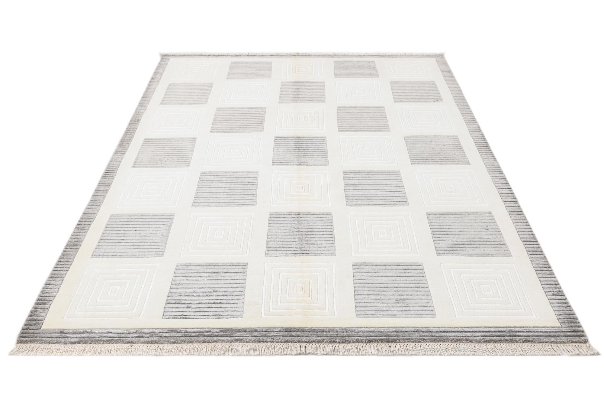 5' 10 x 8' 2 Hand Knotted Darya Wool Rug