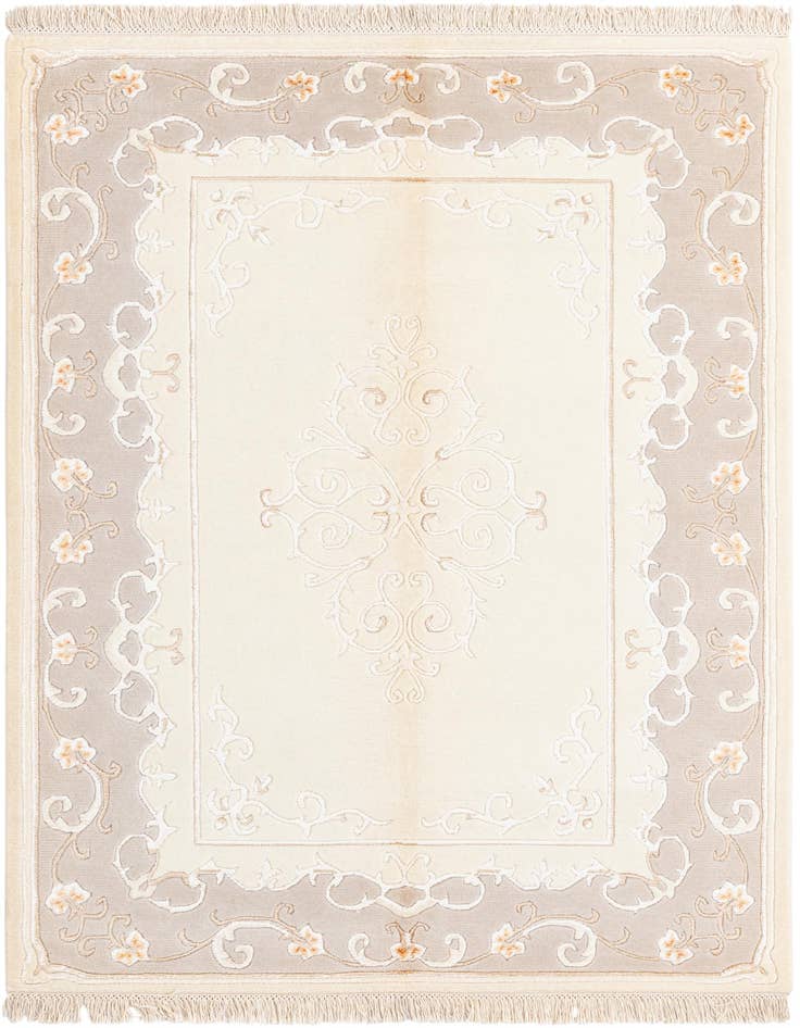 Detail image of 4' 1 x 6' Hand Knotted Darya Wool Rug