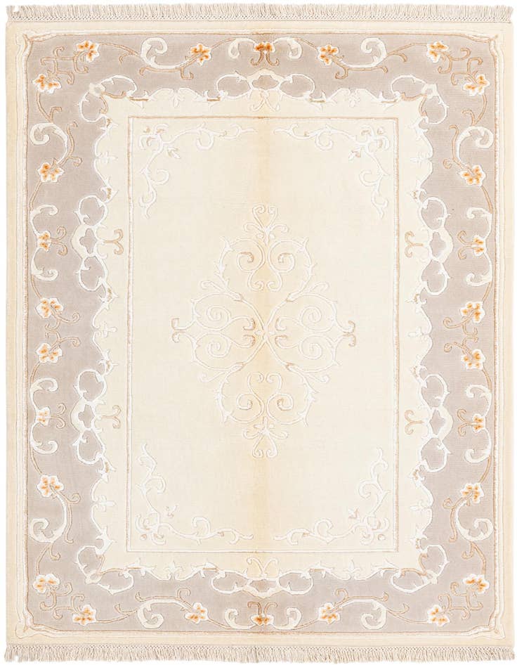 Detail image of 4' 1 x 6' Hand Knotted Darya Wool Rug