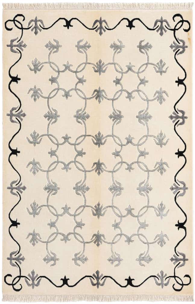 4' x 5' 11 Hand Knotted Darya Wool Rug