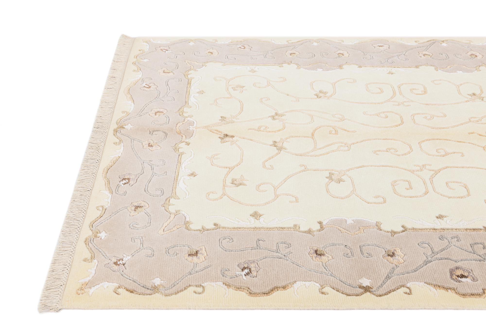 4' x 6' 1 Hand Knotted Darya Wool Rug