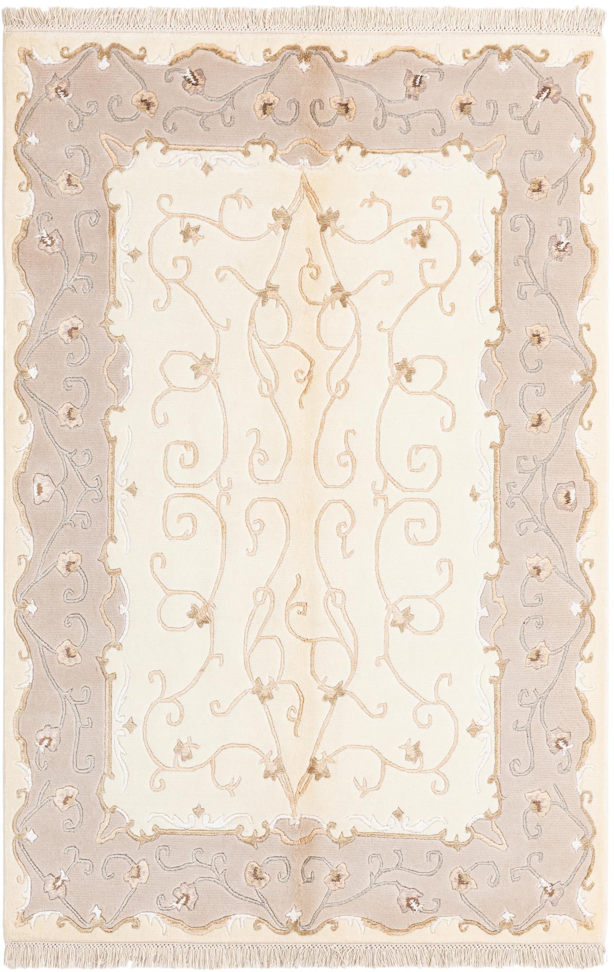 4' x 6' 1 Hand Knotted Darya Wool Rug