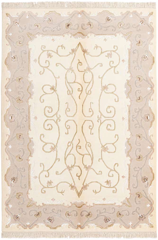 4' 2 x 5' 11 Hand Knotted Darya Wool Rug