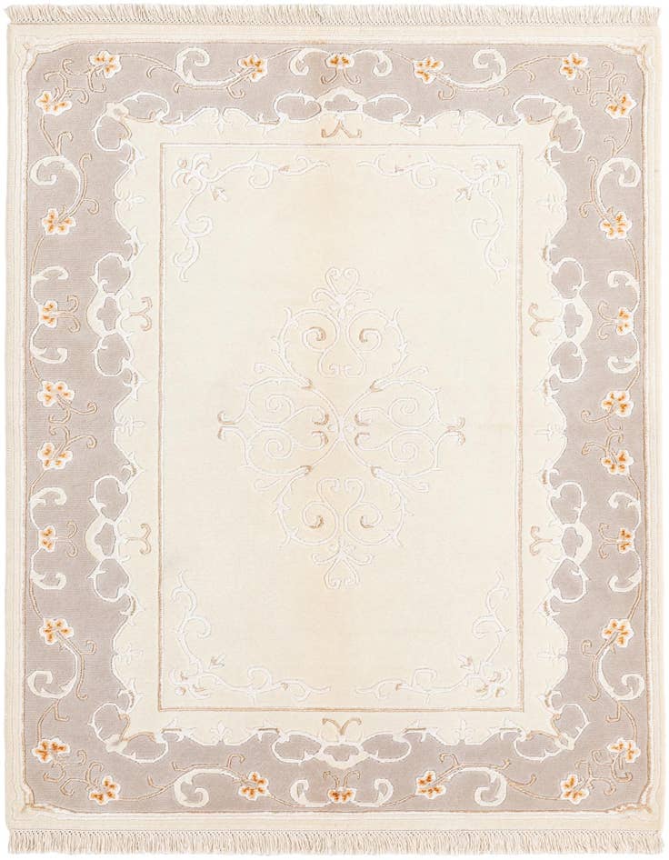 Detail image of 3' 11 x 5' 11 Hand Knotted Darya Wool Rug