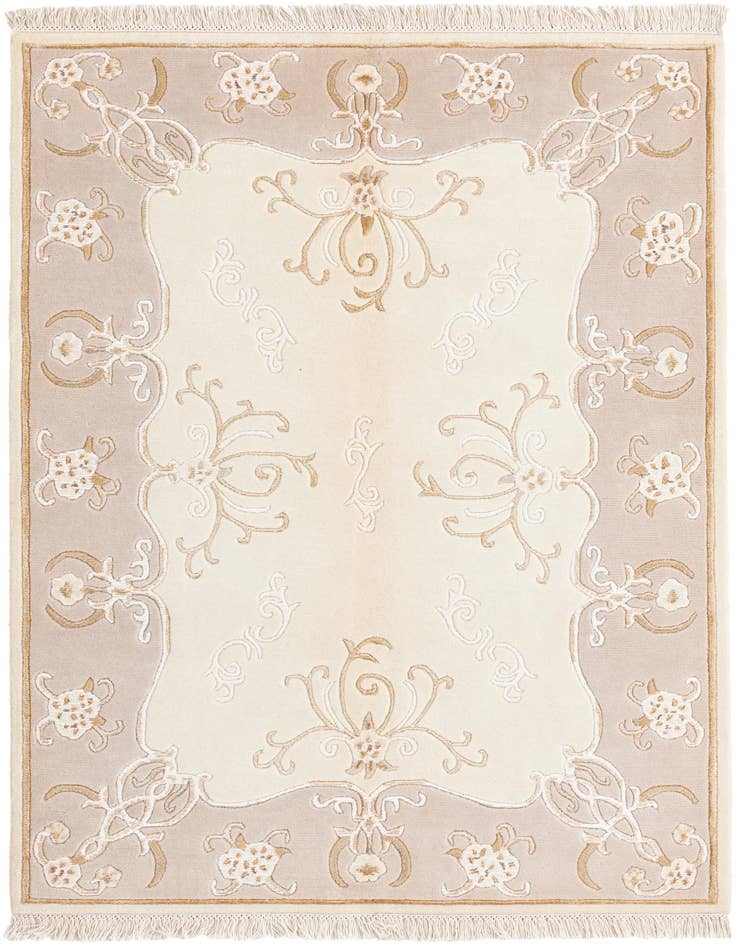 Detail image of 3' 11 x 5' 11 Hand Knotted Darya Wool Rug