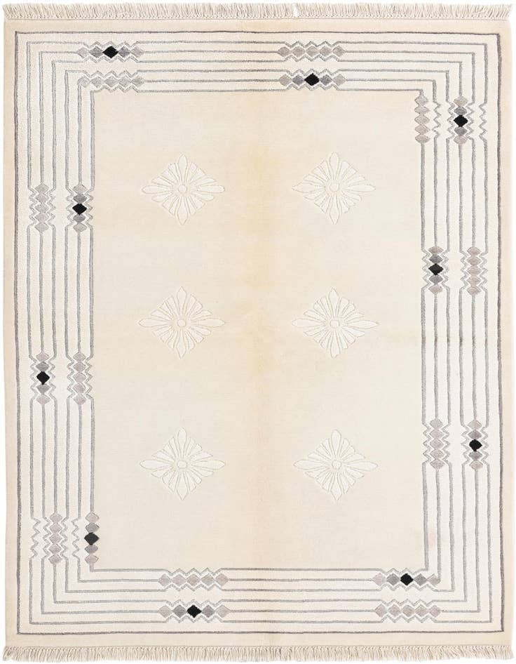 Detail image of 3' 11 x 5' 11 Hand Knotted Darya Wool Rug