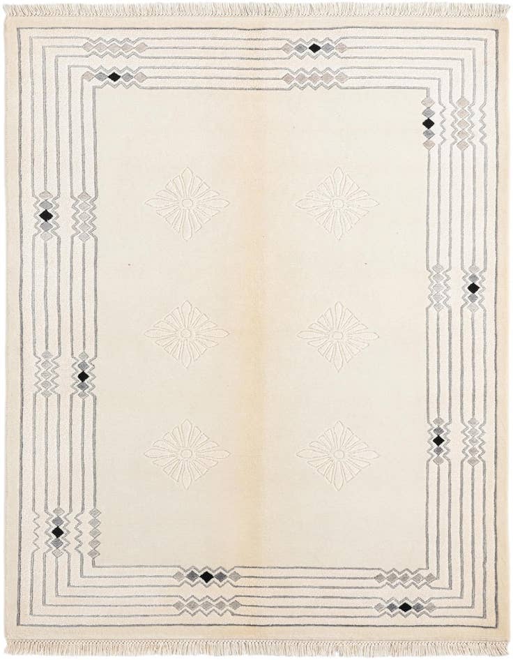 Detail image of 3' 11 x 6' 1 Hand Knotted Darya Wool Rug