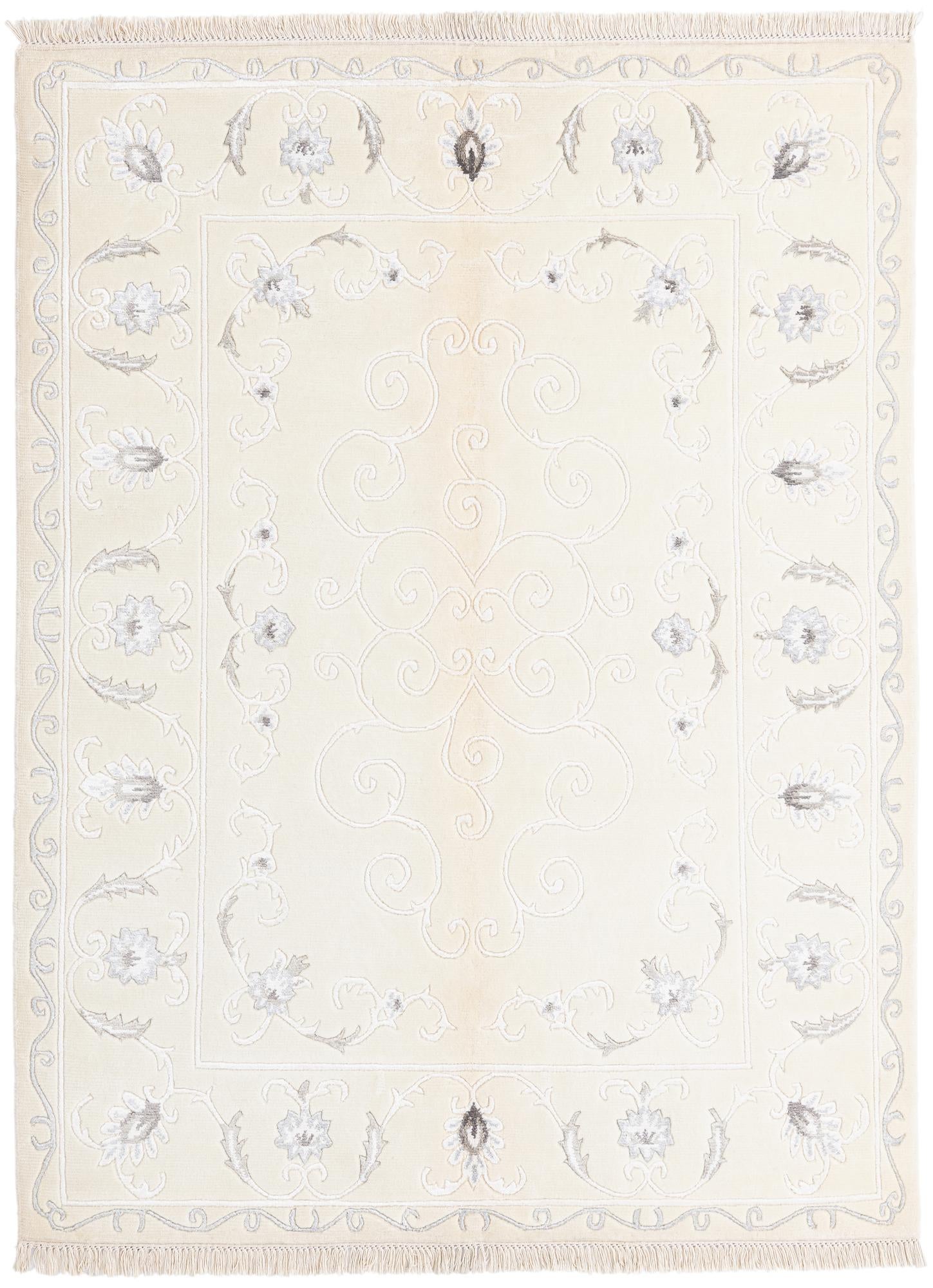 4' 11 x 6' 7 Hand Knotted Darya Wool Rug