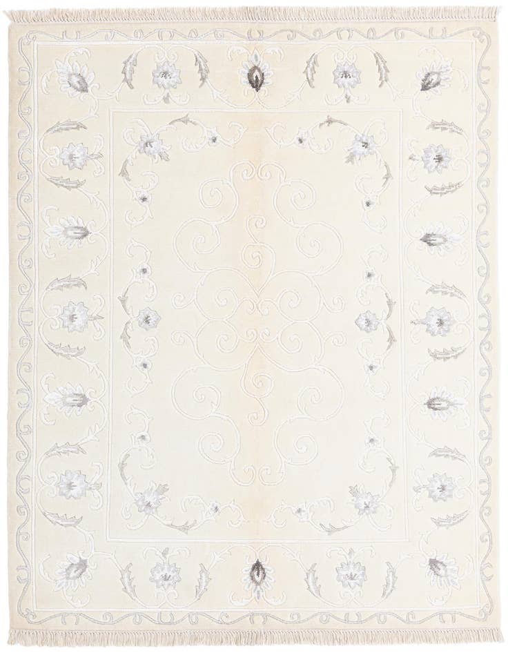 Detail image of 4' 11 x 6' 7 Hand Knotted Darya Wool Rug