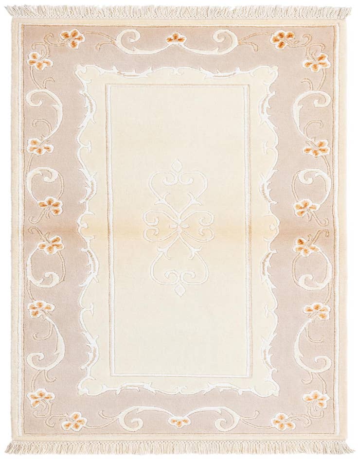 Detail image of 2' 8 x 4' 11 Hand Knotted Darya Wool Rug