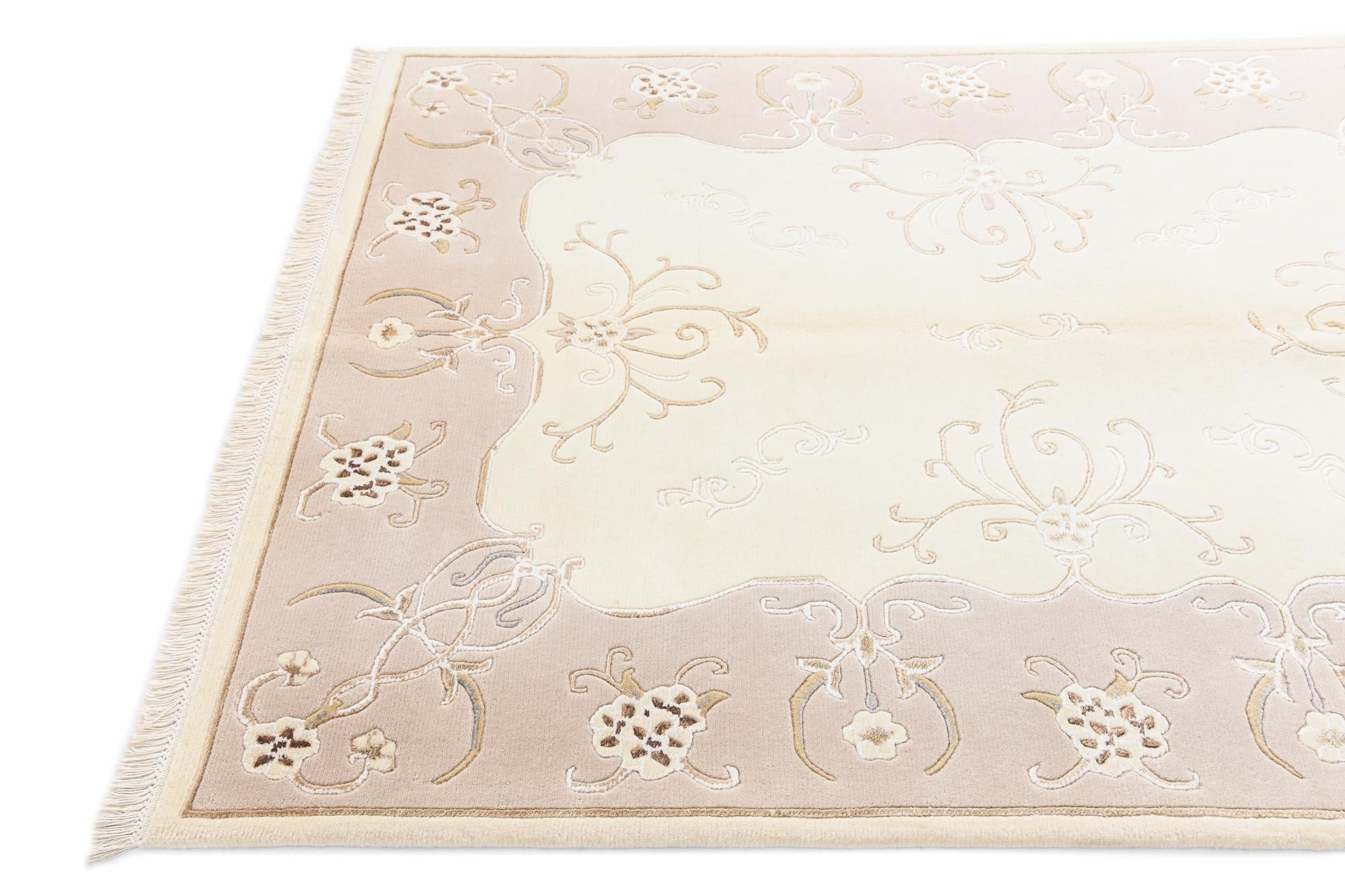 5' 1 x 6' 4 Hand Knotted Darya Wool Rug