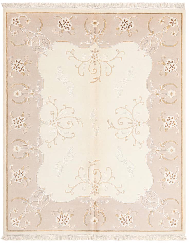 Detail image of 5' 1 x 6' 4 Hand Knotted Darya Wool Rug
