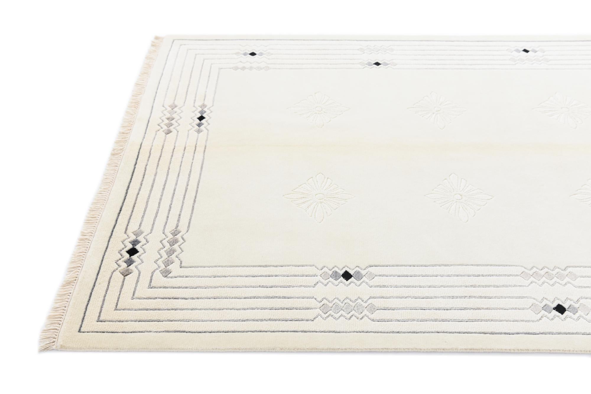 4' 8 x 6' 8 Hand Knotted Darya Wool Rug