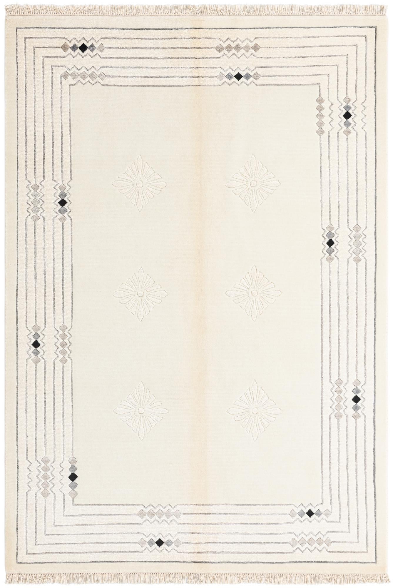 4' 8 x 6' 8 Hand Knotted Darya Wool Rug
