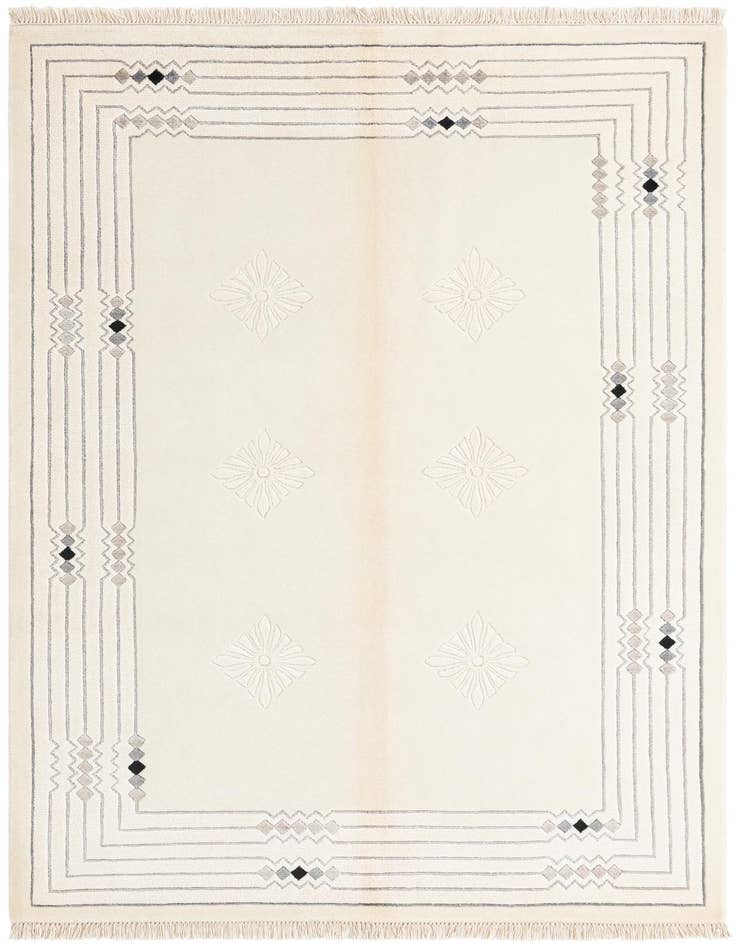 Detail image of 4' 8 x 6' 8 Hand Knotted Darya Wool Rug