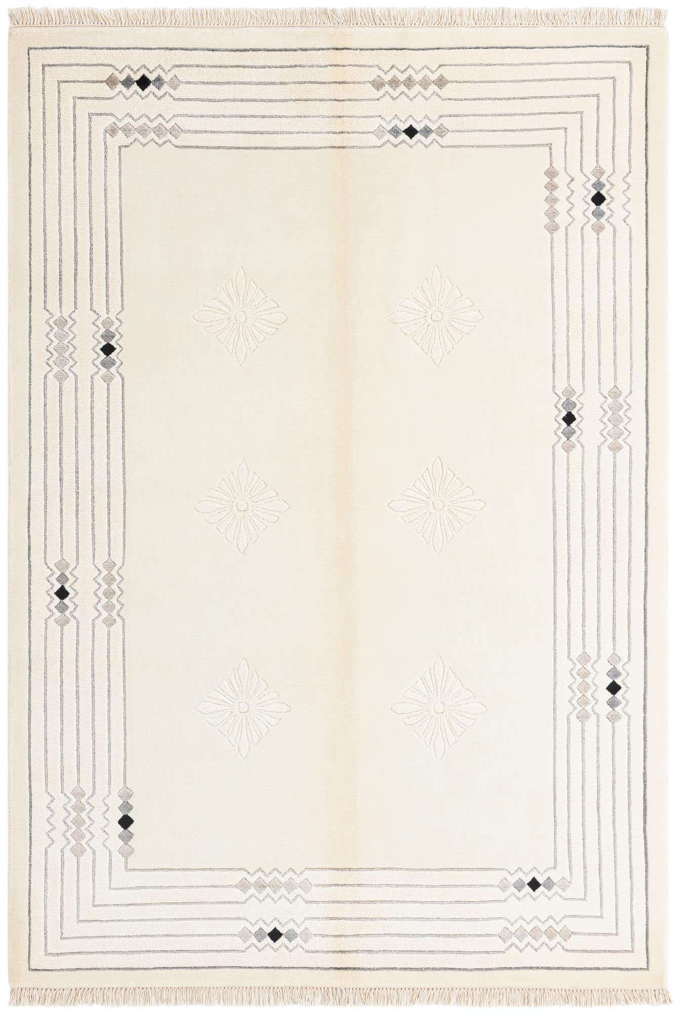 4' 8 x 6' 8 Hand Knotted Darya Wool Rug