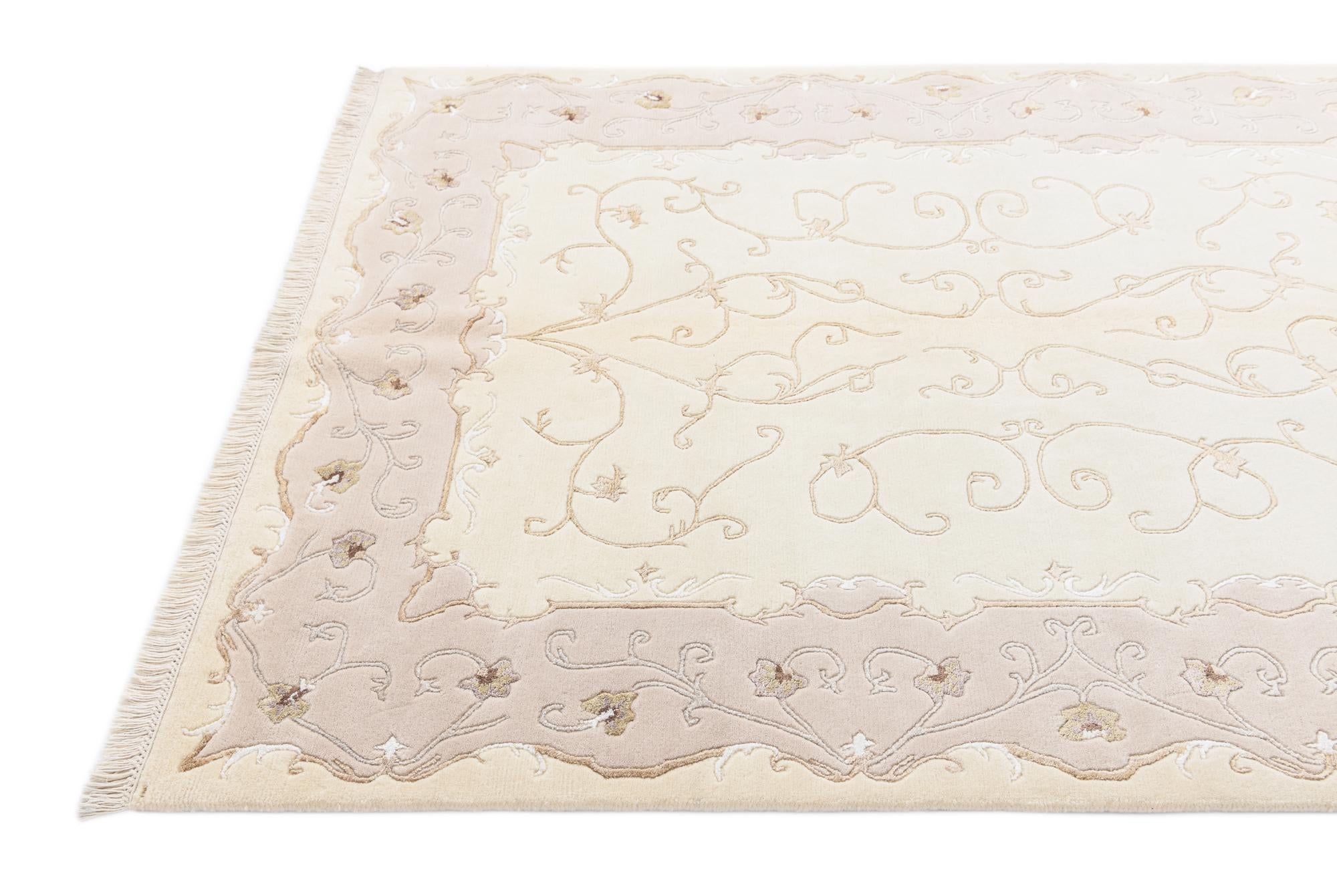 4' 11 x 6' 7 Hand Knotted Darya Wool Rug