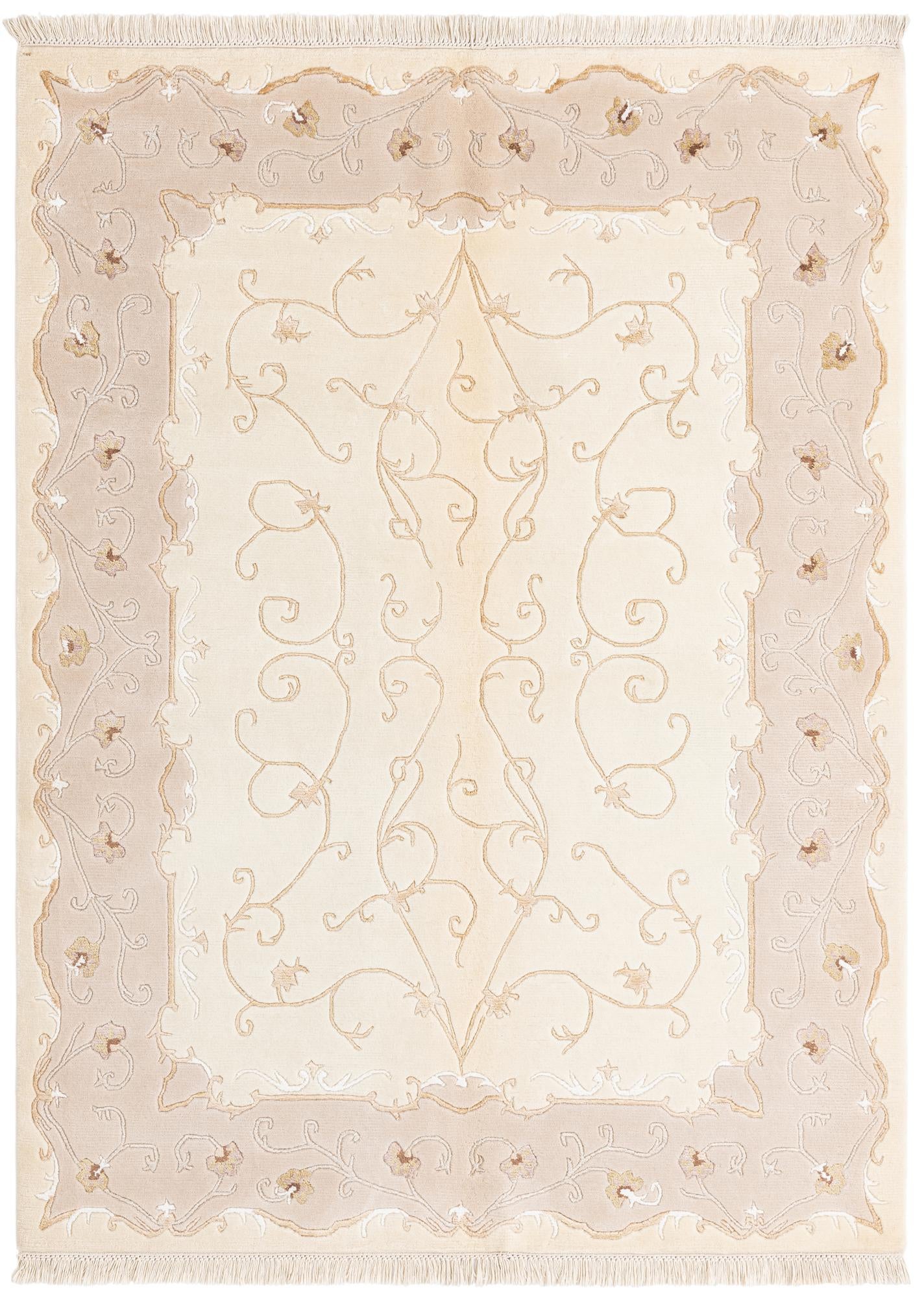 4' 11 x 6' 7 Hand Knotted Darya Wool Rug