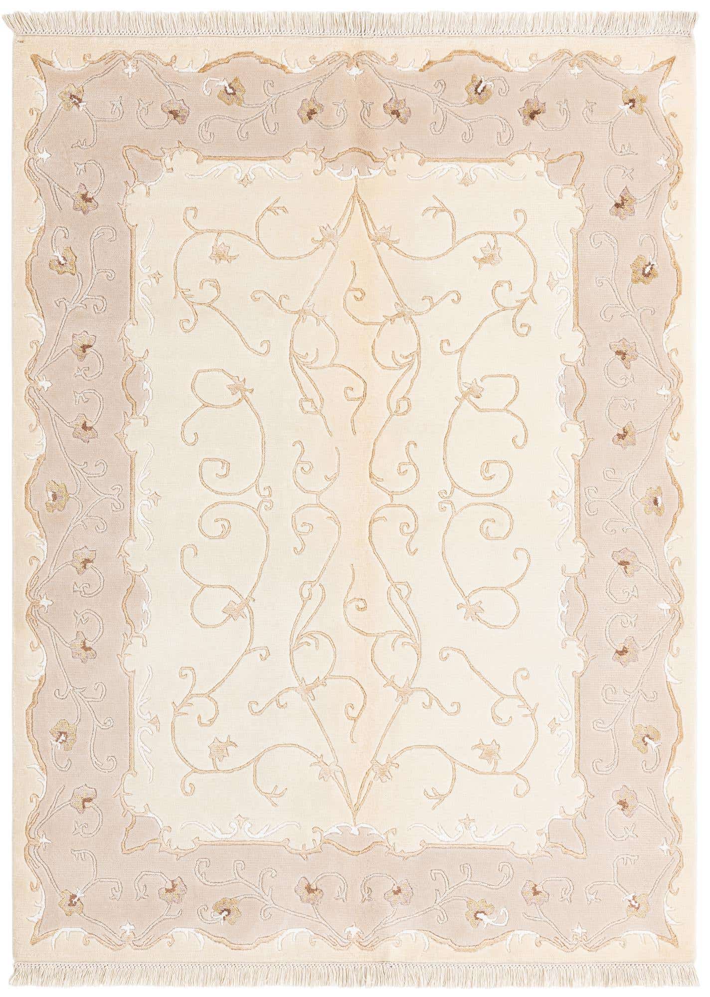 4' 11 x 6' 7 Hand Knotted Darya Wool Rug