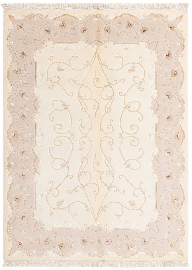 Detail image of 4' 11 x 6' 7 Hand Knotted Darya Wool Rug