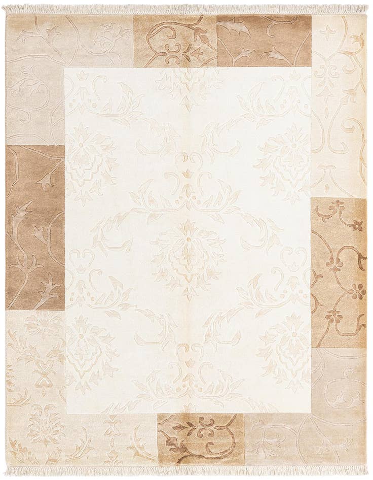 Detail image of 4' 8 x 6' 9 Hand Knotted Darya Wool Rug