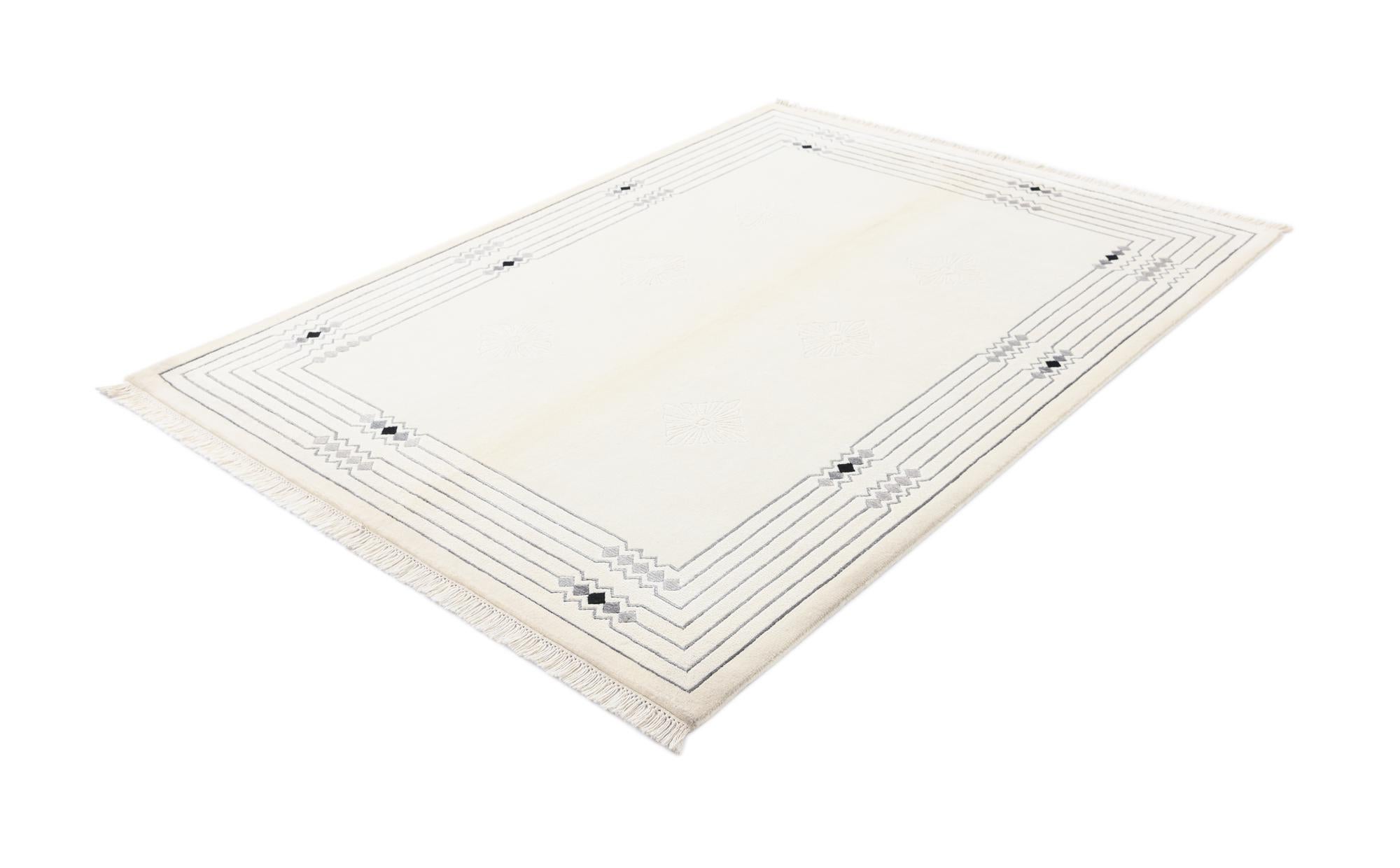 4' 10 x 6' 8 Hand Knotted Darya Wool Rug