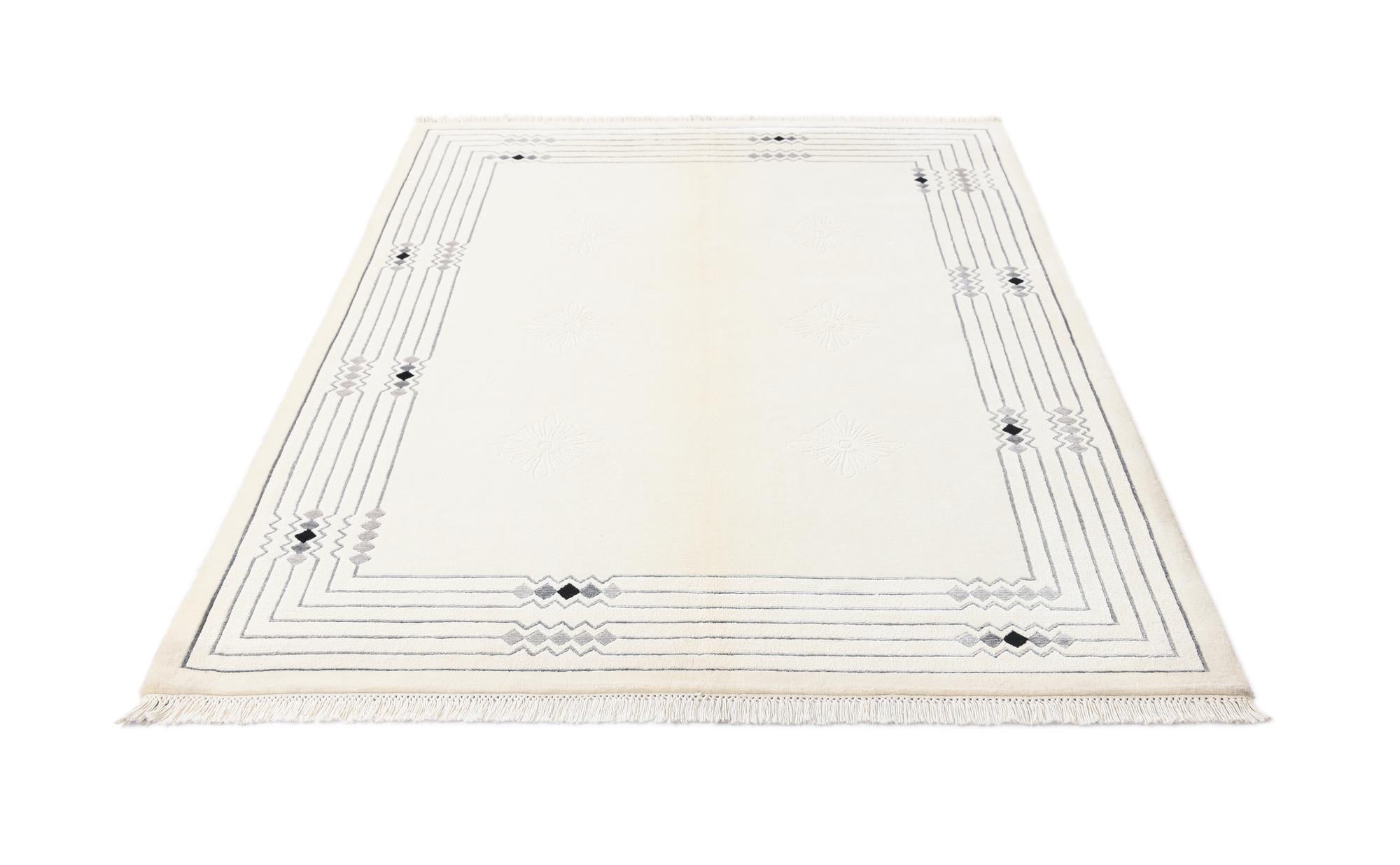 4' 10 x 6' 8 Hand Knotted Darya Wool Rug