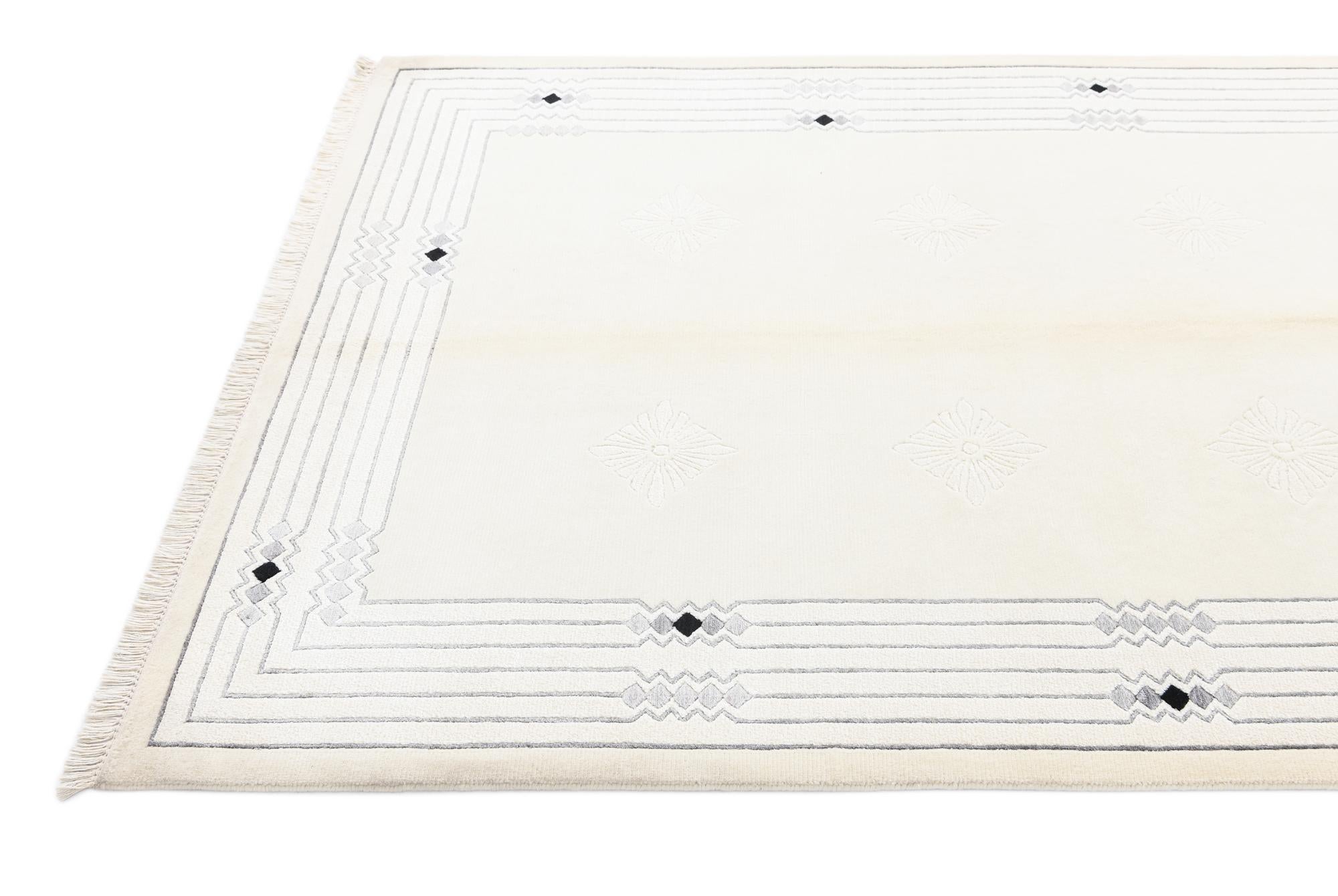 4' 10 x 6' 8 Hand Knotted Darya Wool Rug