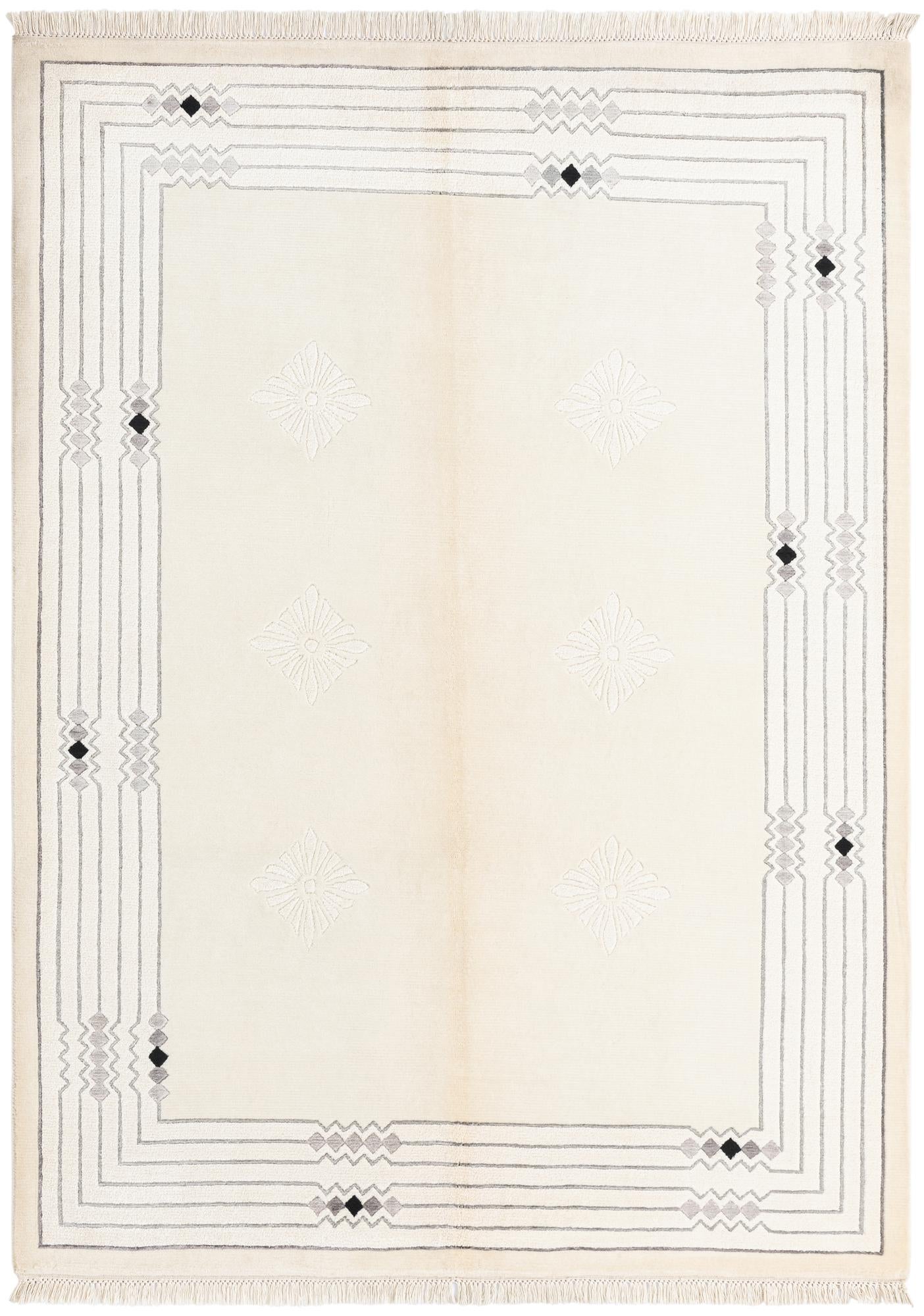 4' 10 x 6' 8 Hand Knotted Darya Wool Rug