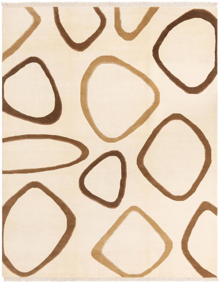 Detail image of 6' 4 x 9' 3 Hand Knotted Darya Wool Rug