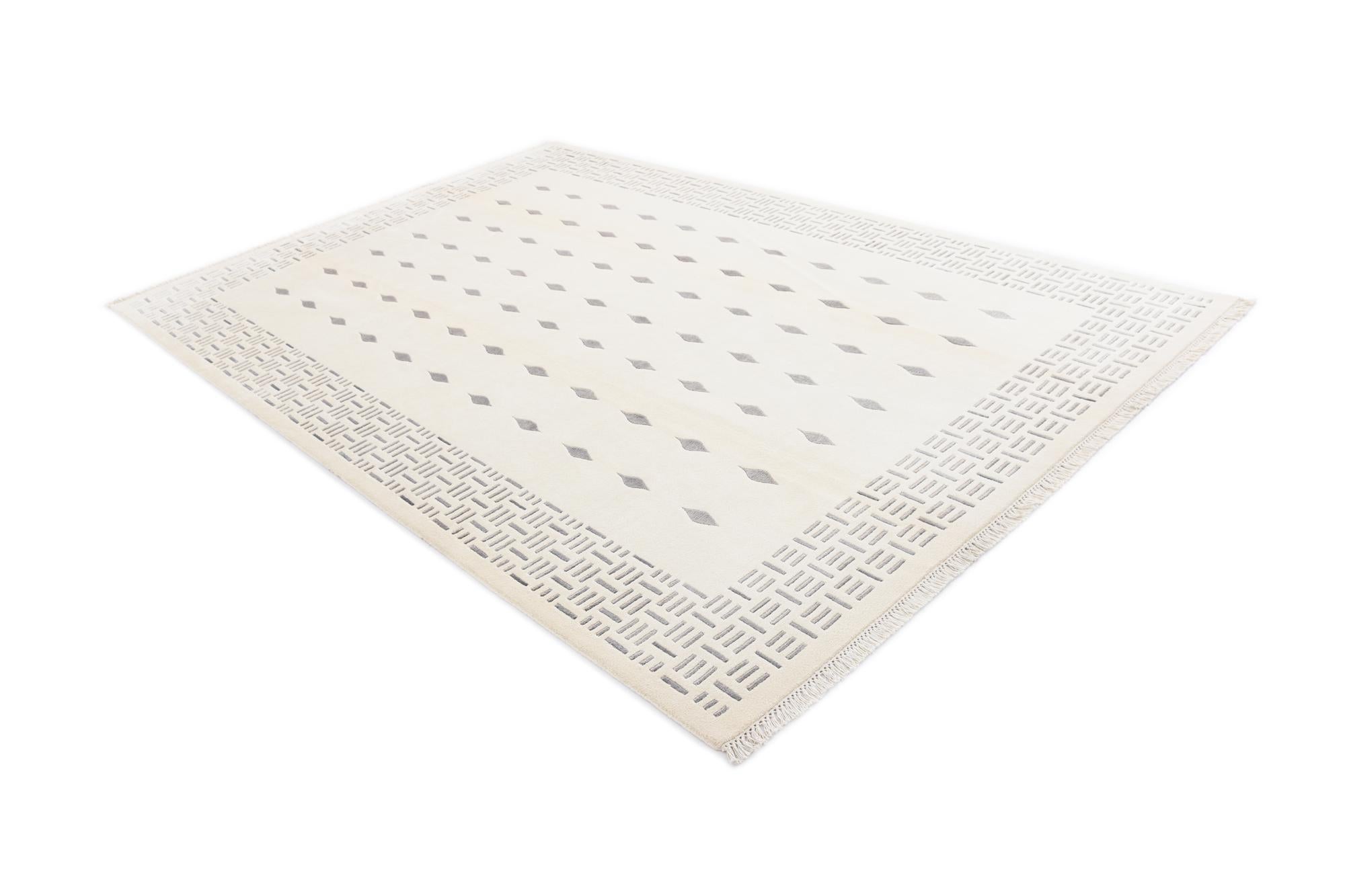 6' 7 x 9' 10 Hand Knotted Darya Wool Rug