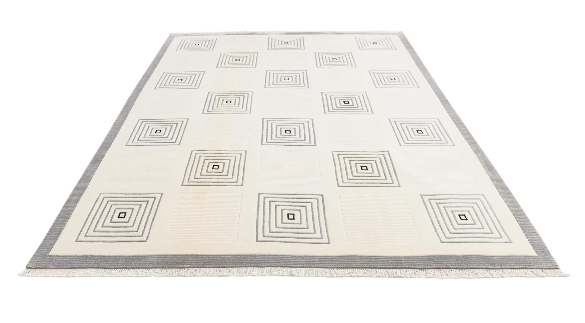6' 11 x 9' 5 Hand Knotted Darya Wool Rug