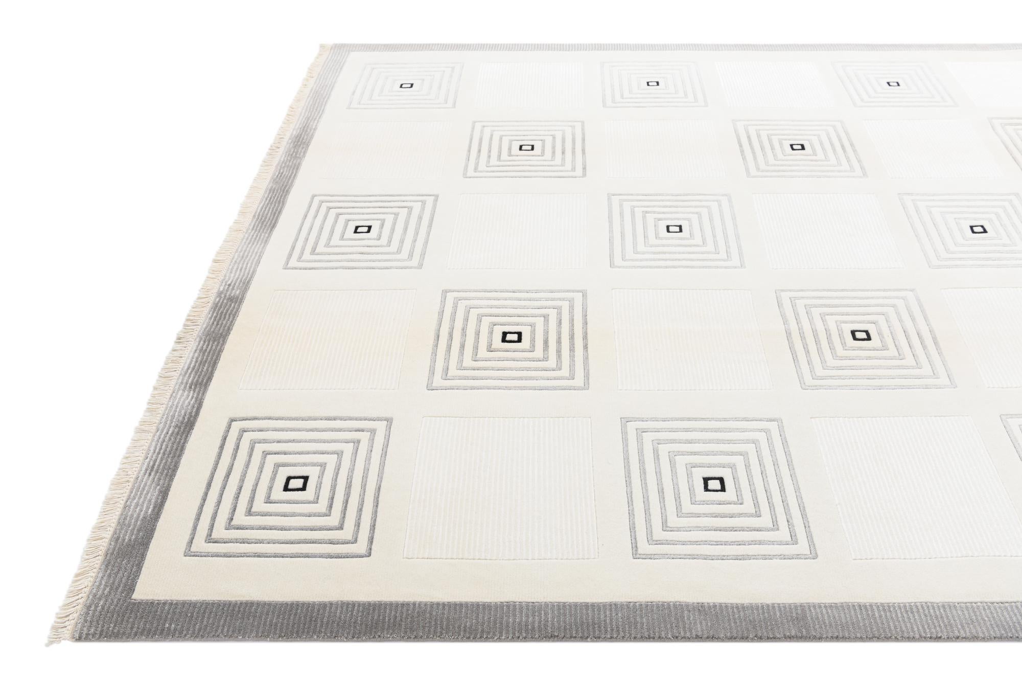 6' 11 x 9' 5 Hand Knotted Darya Wool Rug