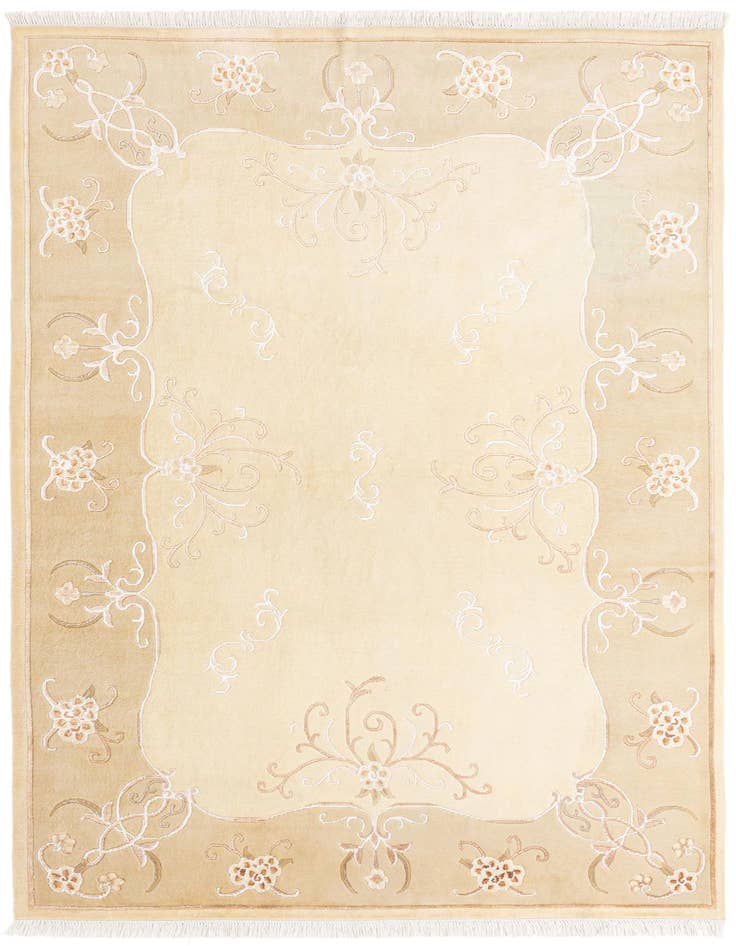 Detail image of 6' 6 x 9' 8 Hand Knotted Darya Wool Rug