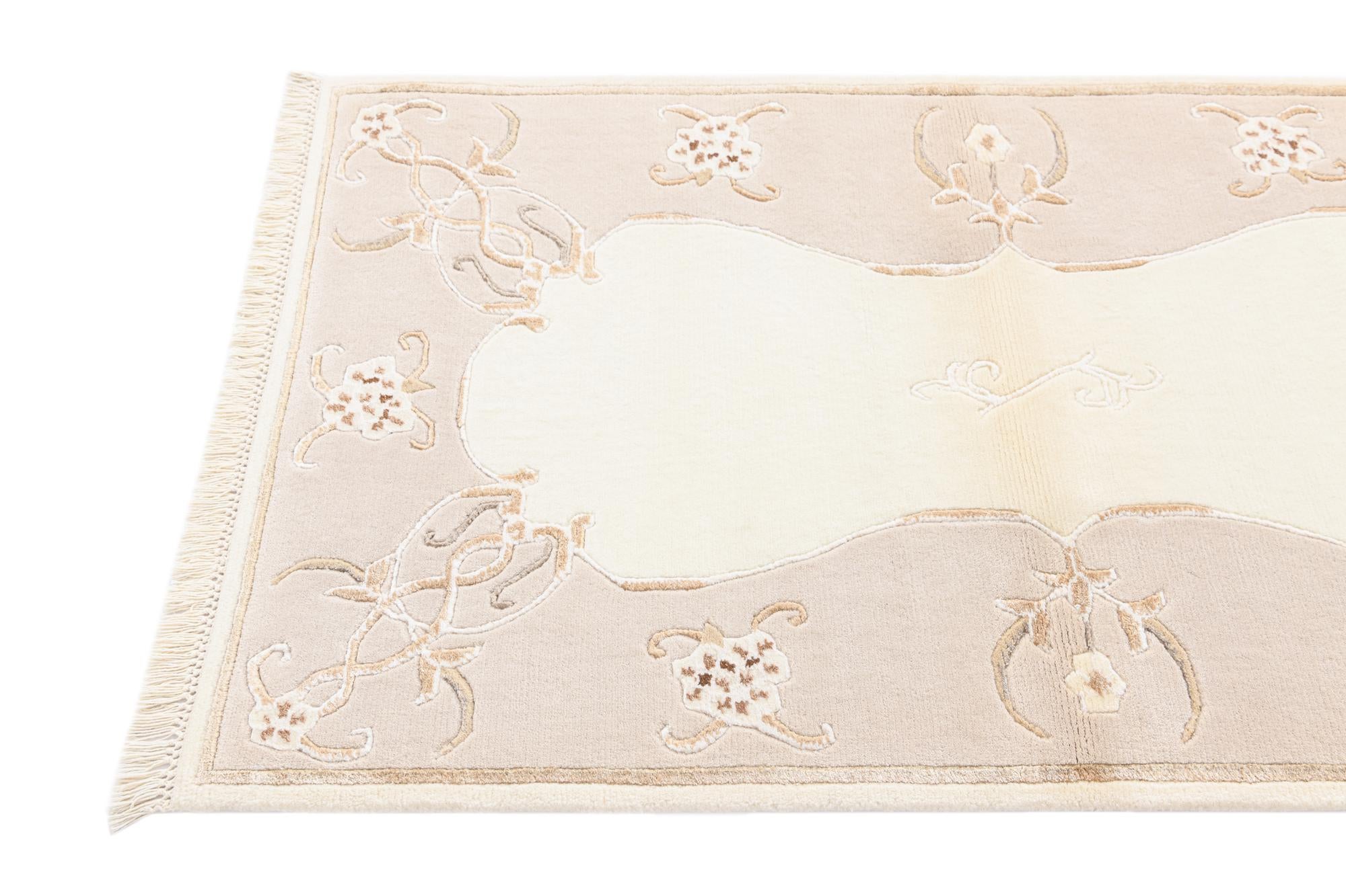 2' 9 x 4' 11 Hand Knotted Darya Wool Rug