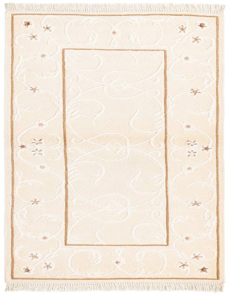 Detail image of 2' 8 x 4' 11 Hand Knotted Darya Wool Rug