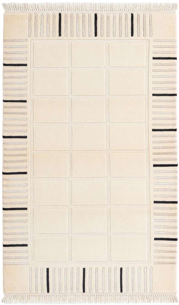 3' x 4' 11 Hand Knotted Darya Wool Rug