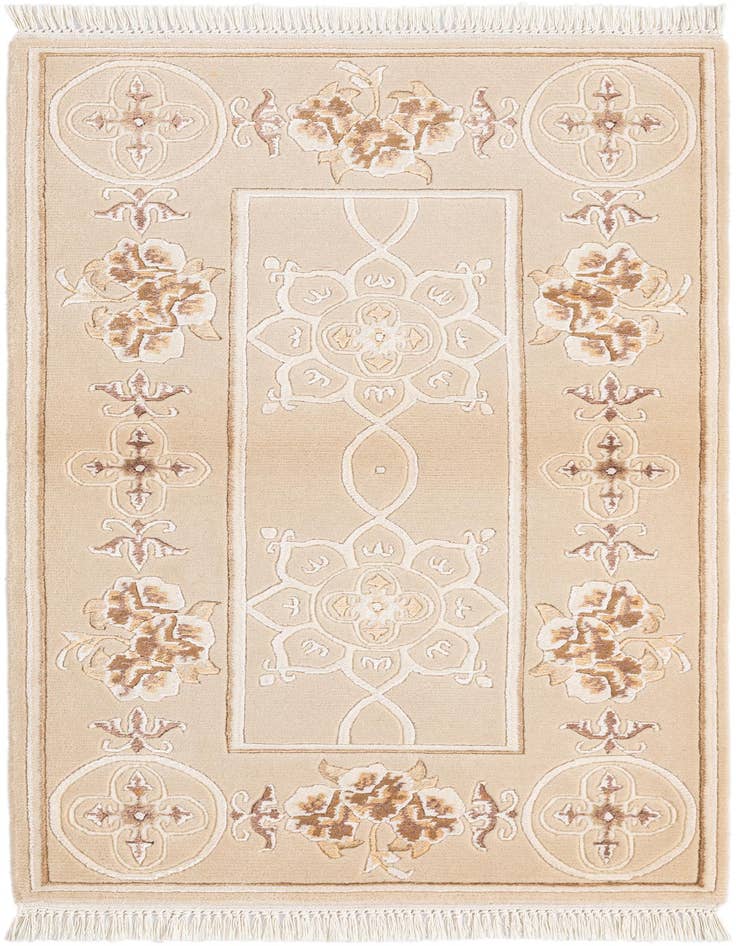 Detail image of 2' 8 x 4' 10 Hand Knotted Darya Wool Rug