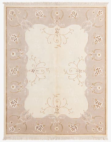 5' 1 x 6' 5 Hand Knotted Darya Wool Rug