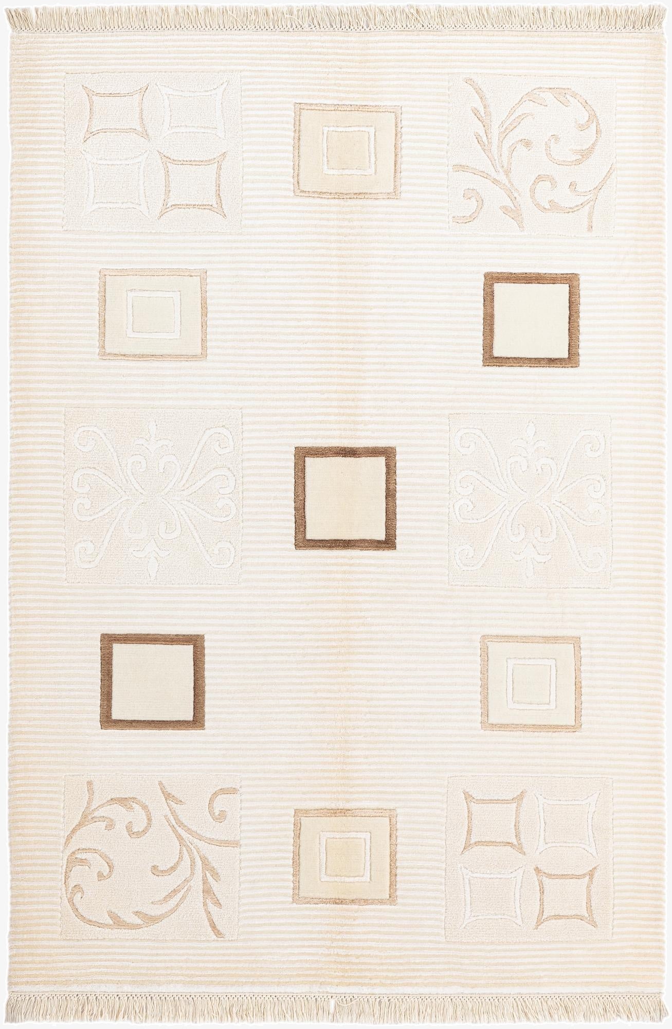 4' 1 x 6'  Hand Knotted Darya Wool Rug