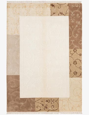 4' 7 x 6' 9 Hand Knotted Darya Wool Rug