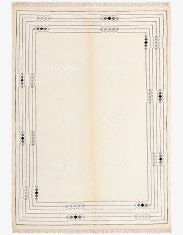 4' 8 x 6' 9 Hand Knotted Darya Wool Rug