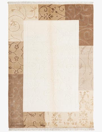 4' 7 x 6' 11 Hand Knotted Darya Wool Rug