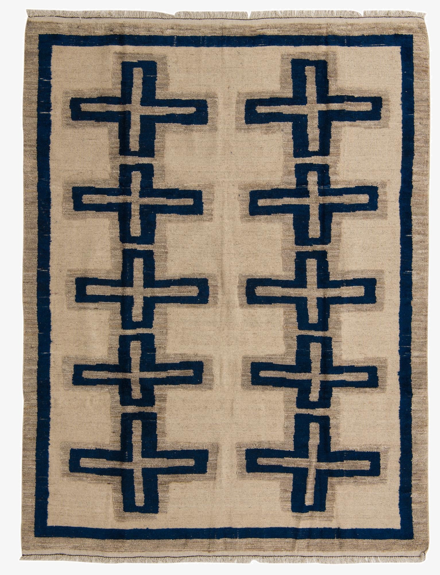 8' x 10' 5 Hand Knotted Darya Wool Rug