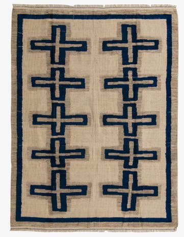 8' x 10' 5 Hand Knotted Darya Wool Rug