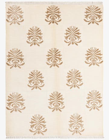 4' 11 x 6' 9 Hand Knotted Darya Wool Rug