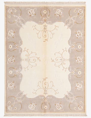 4' 11 x 6' 6 Hand Knotted Darya Wool Rug