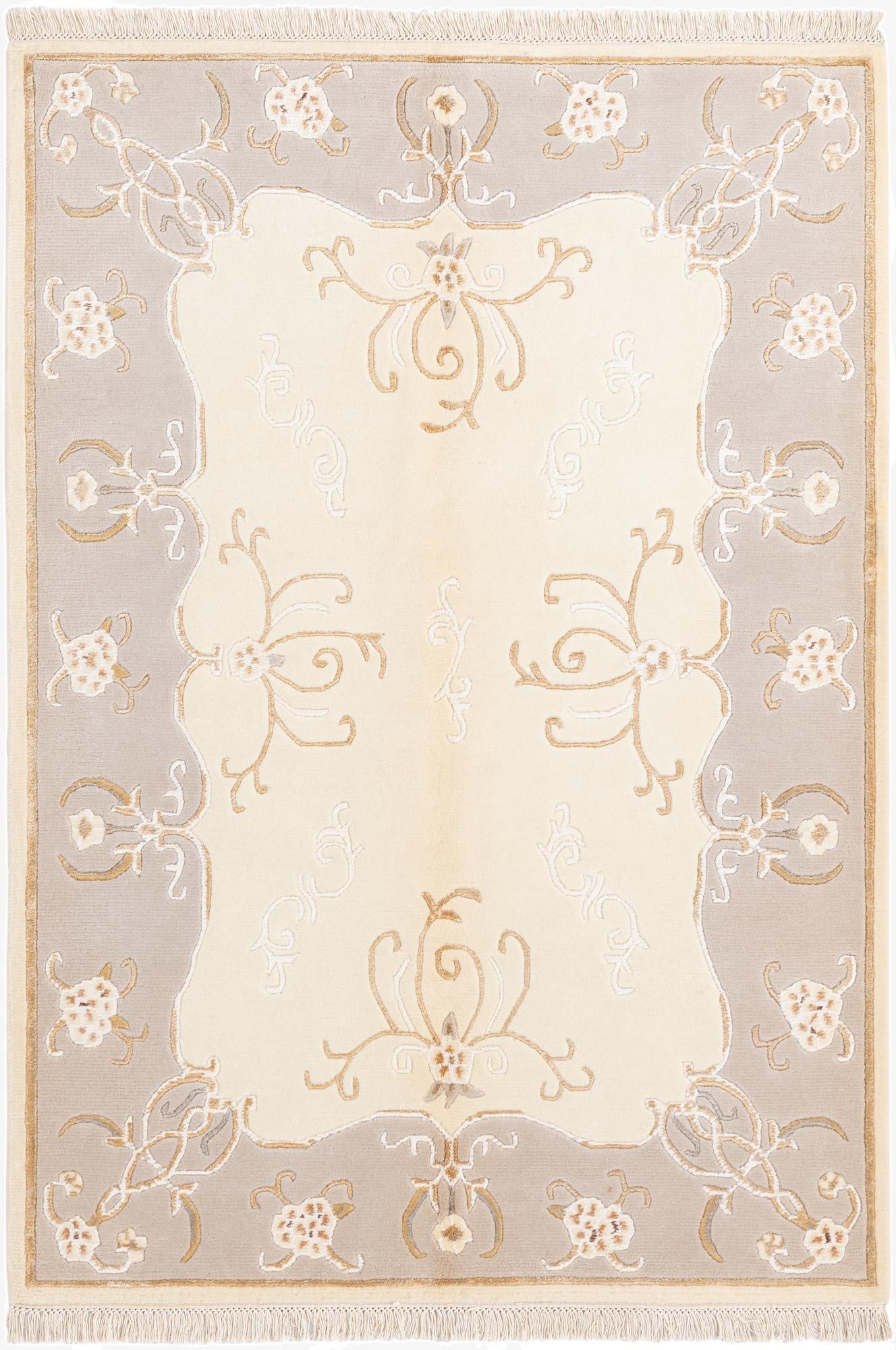 4' 2 x 5' 10  Hand Knotted Darya Wool Rug