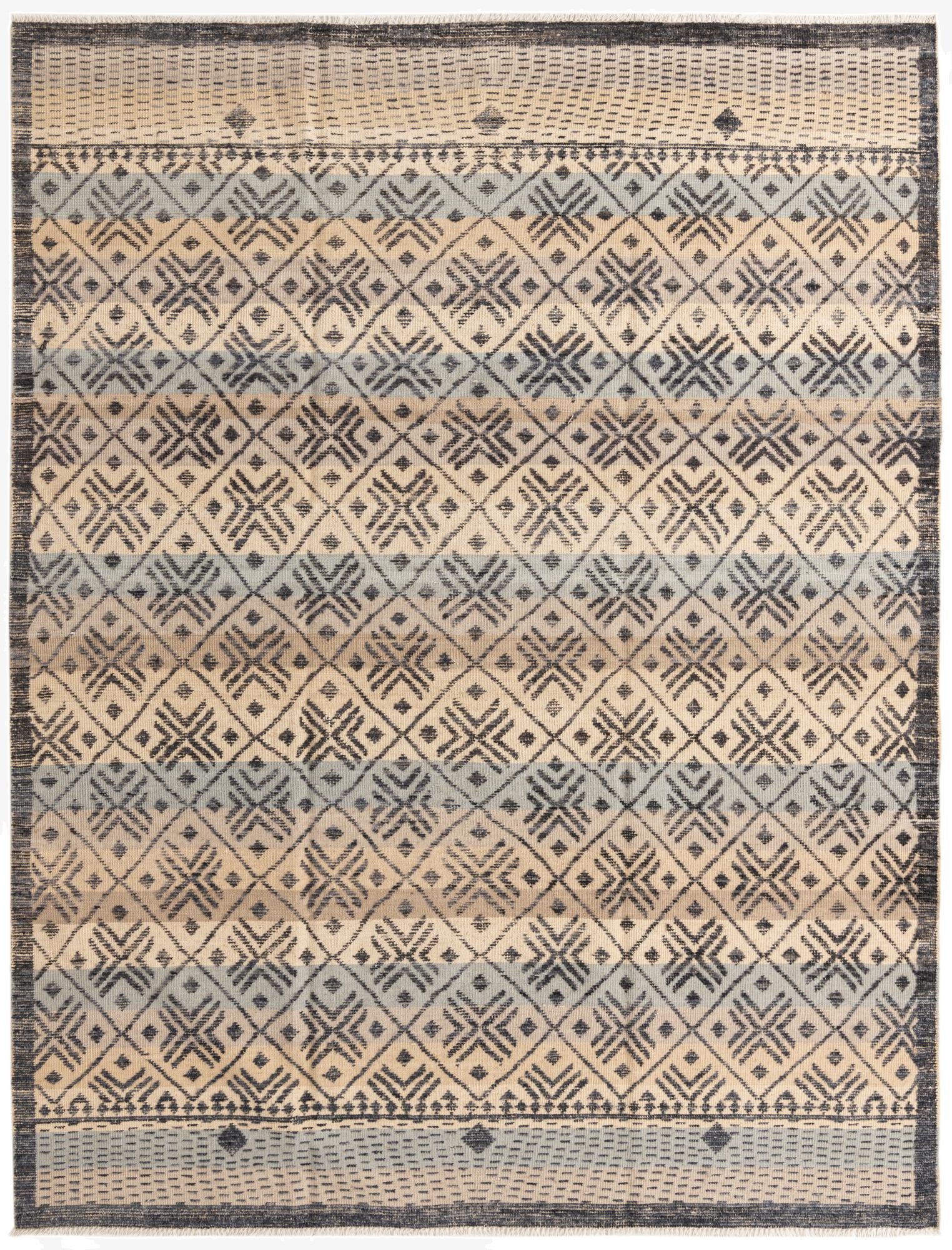 8' x 10' 5  Hand Knotted Darya Wool Rug