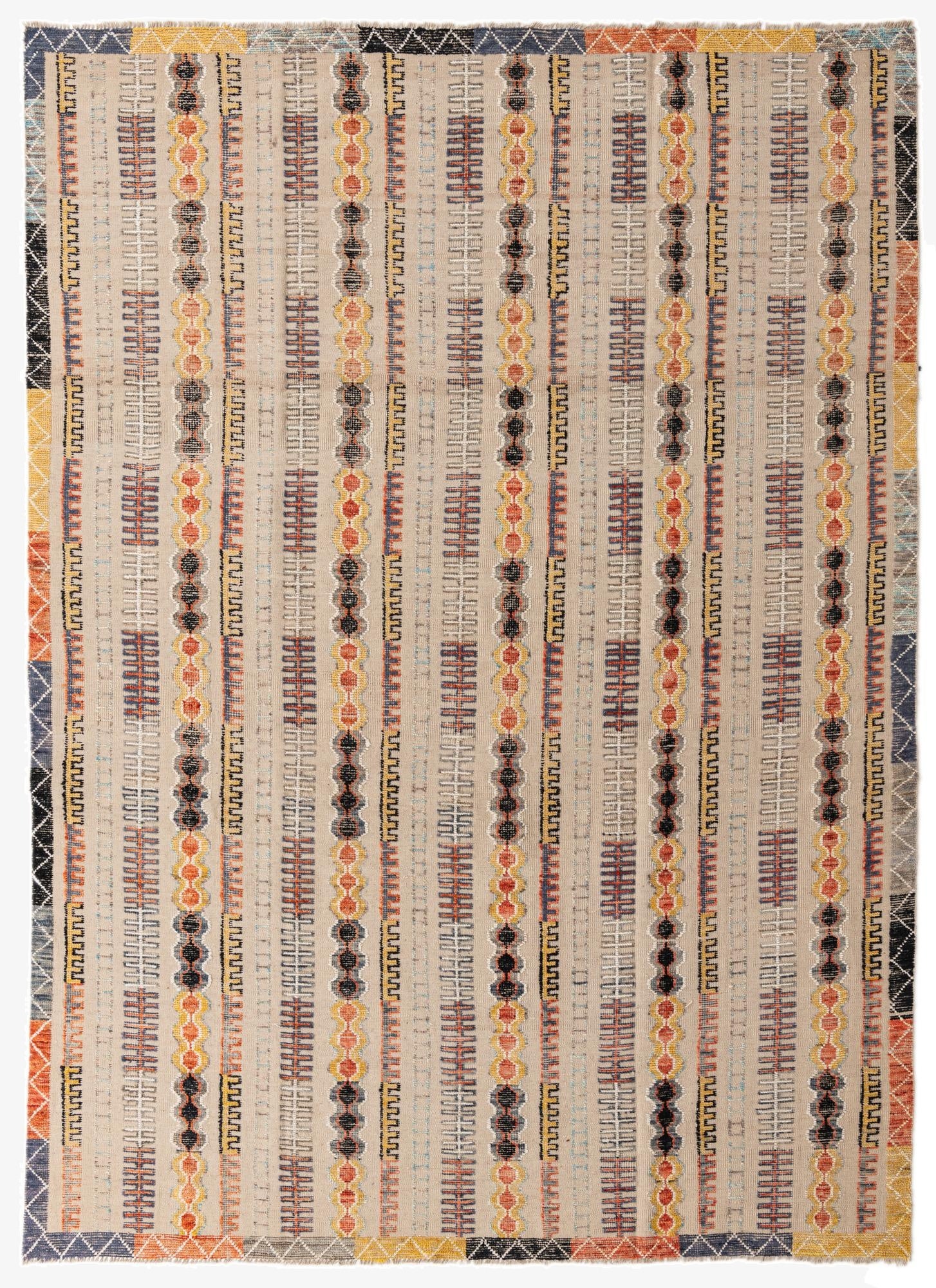 9' x 12' 3  Hand Knotted Darya Wool Rug